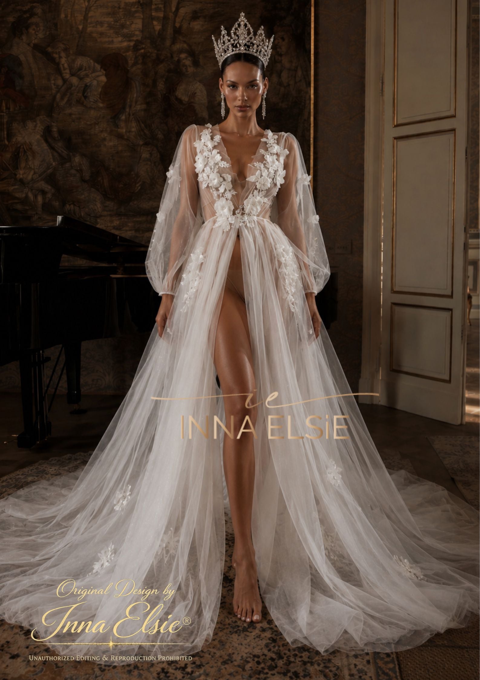 Elegant Angel Luxury Wedding Robe