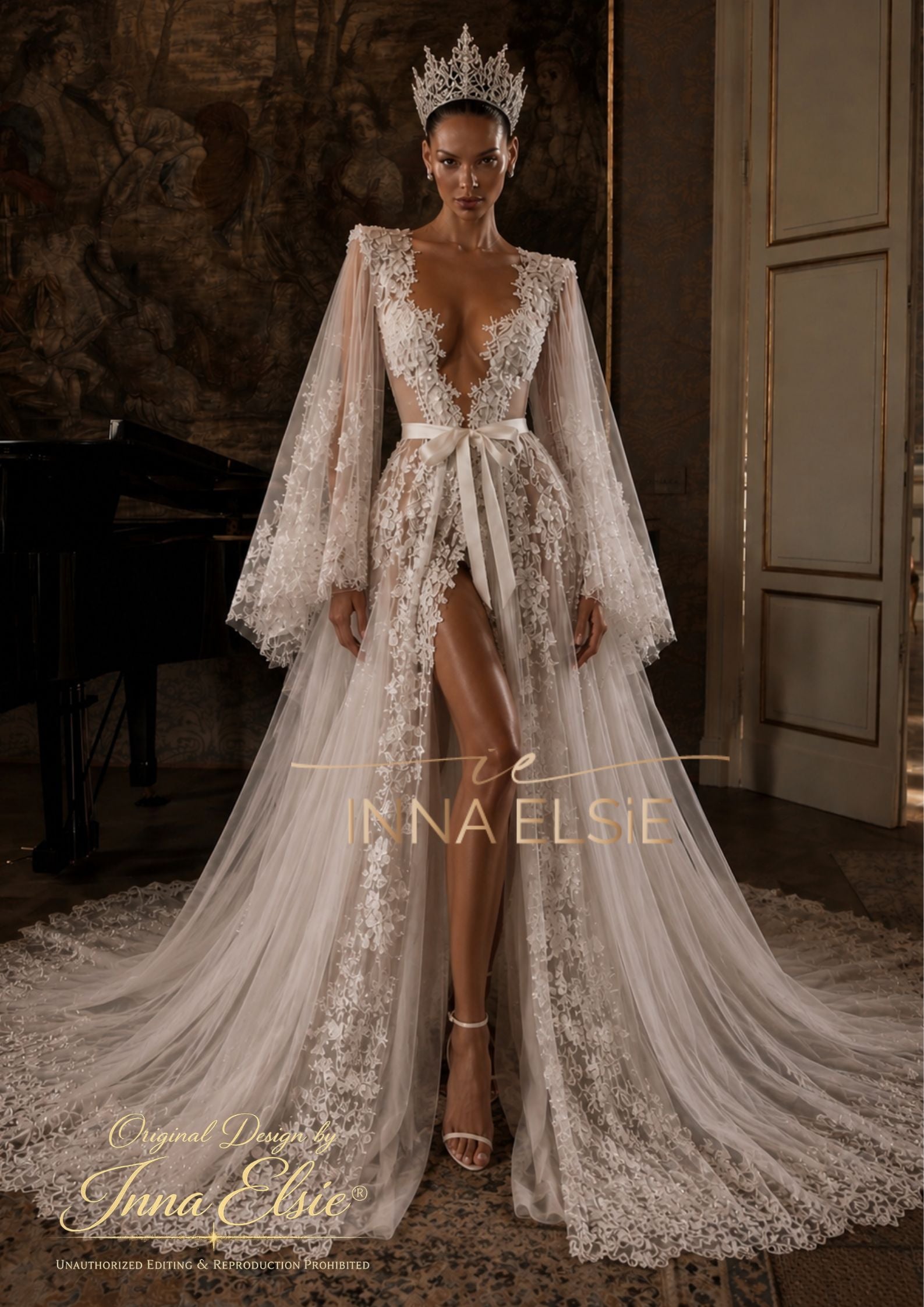 Fatima Tulle Bridal Robe