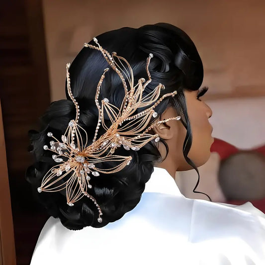 MILA Elegant Bohemian Beaded Bridal Hairpiece