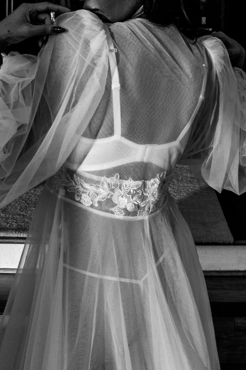 Luxury AMINA Long Bridal Robe