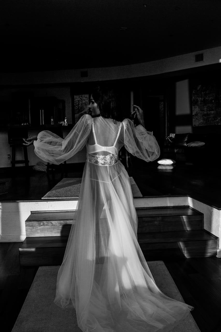 Luxury AMINA Long Bridal Robe