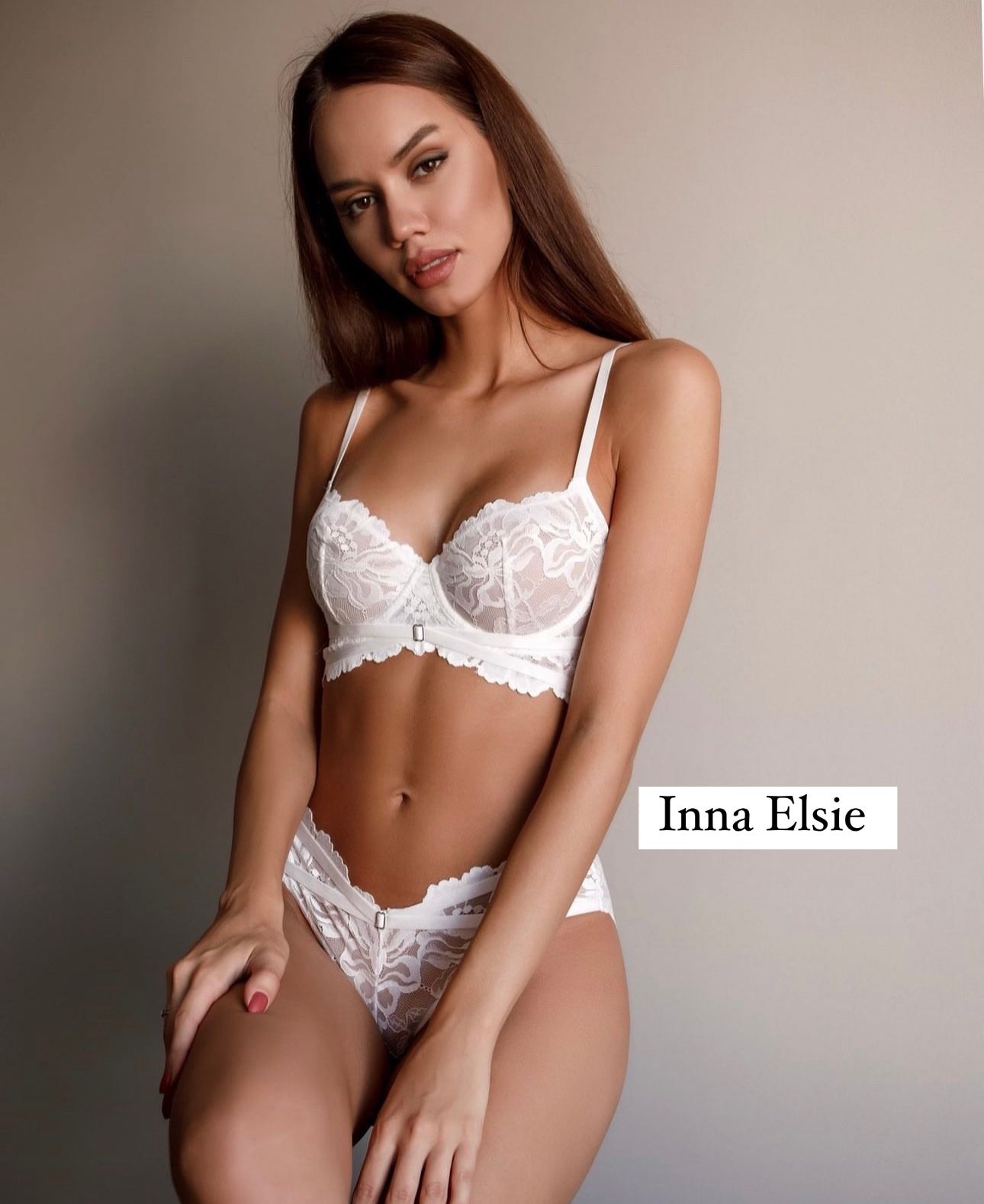 MONALISA White Lace Lingerie Set