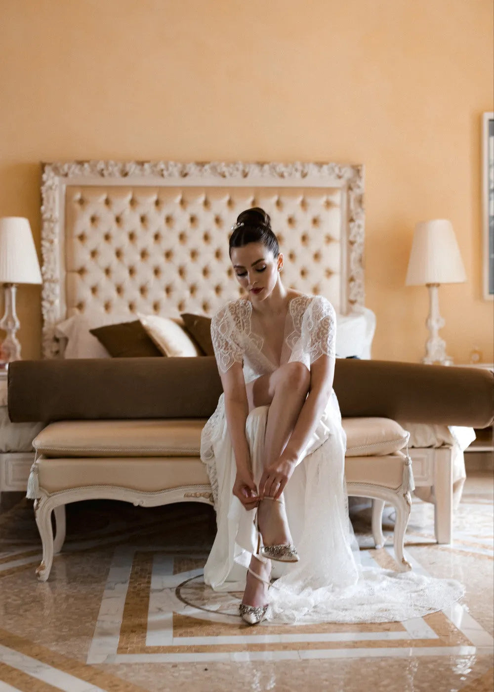 FIORENTINA lace bridal robe