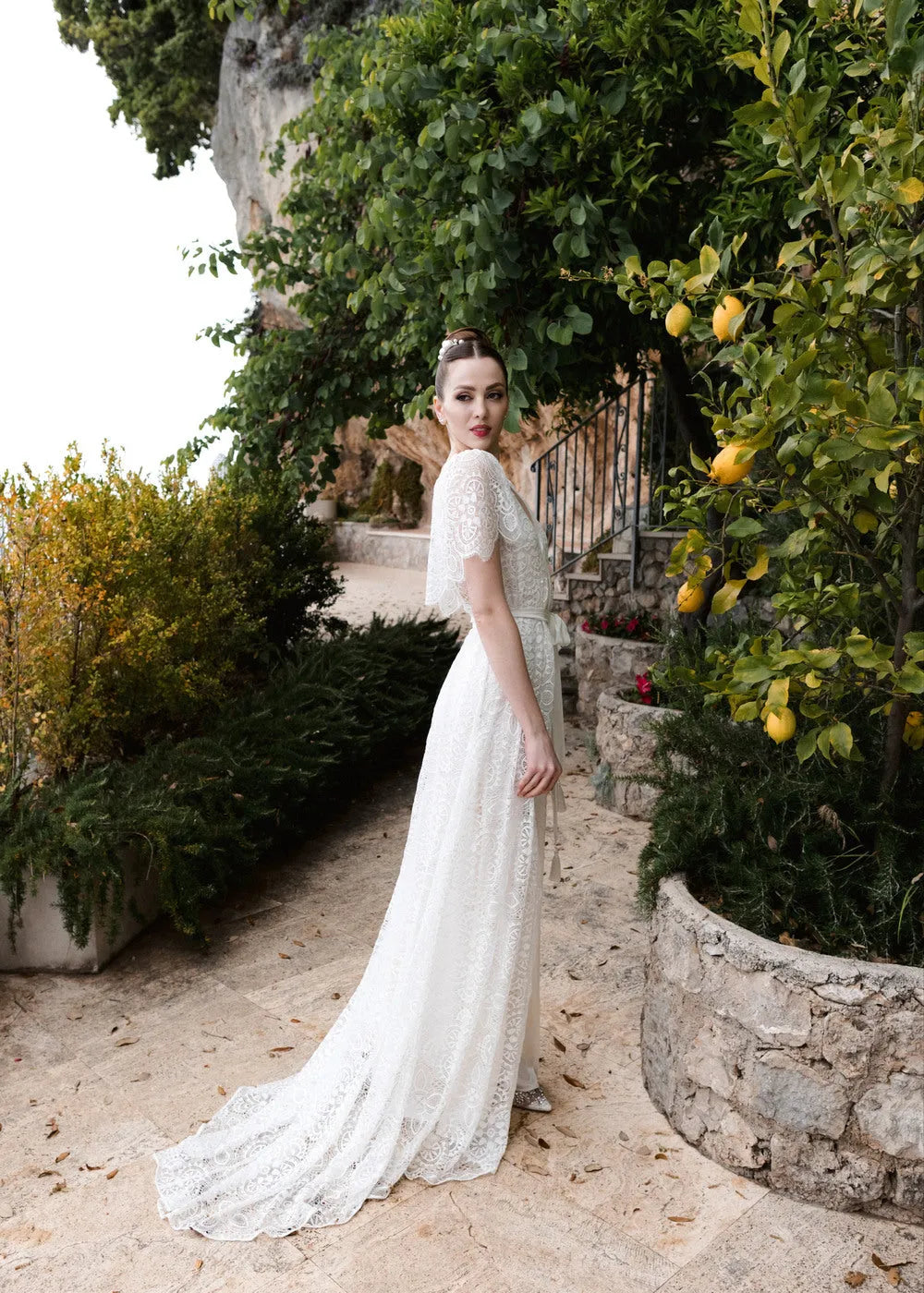 FIORENTINA lace bridal robe