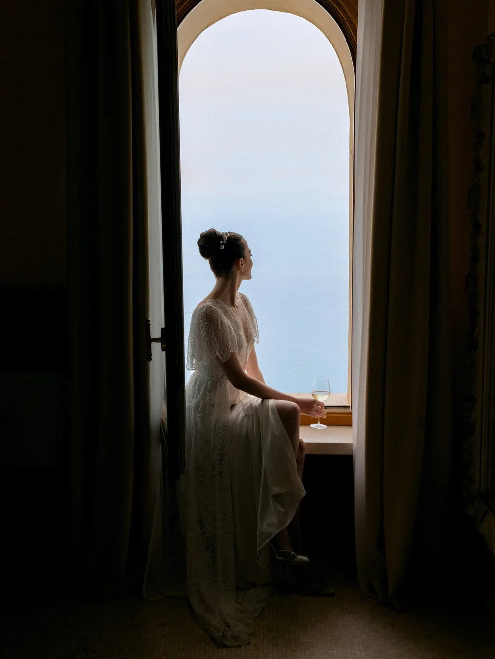 FIORENTINA lace bridal robe