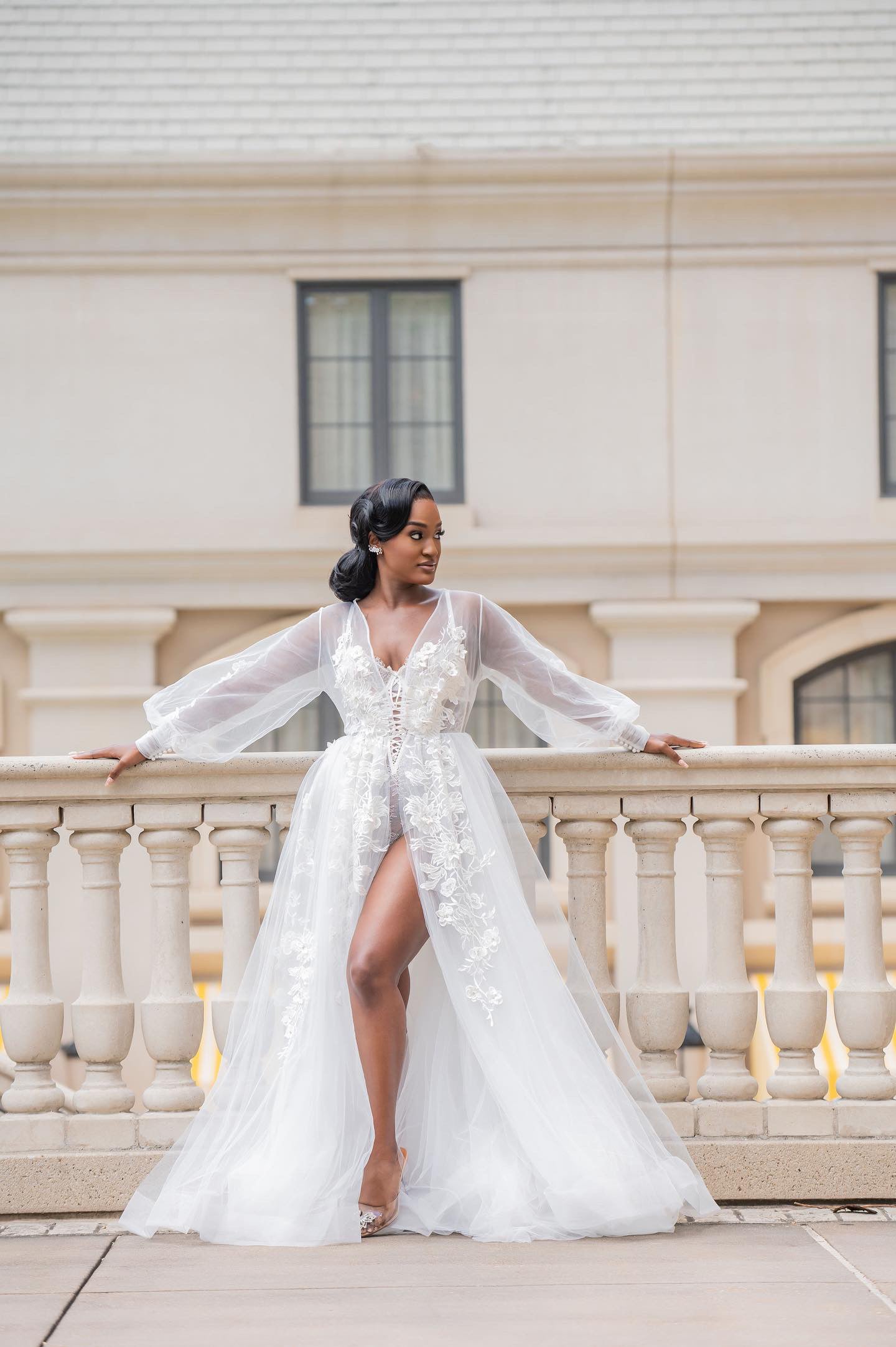 ASHLEY Bridal Lace Robe// CELEBRITY CHOICE