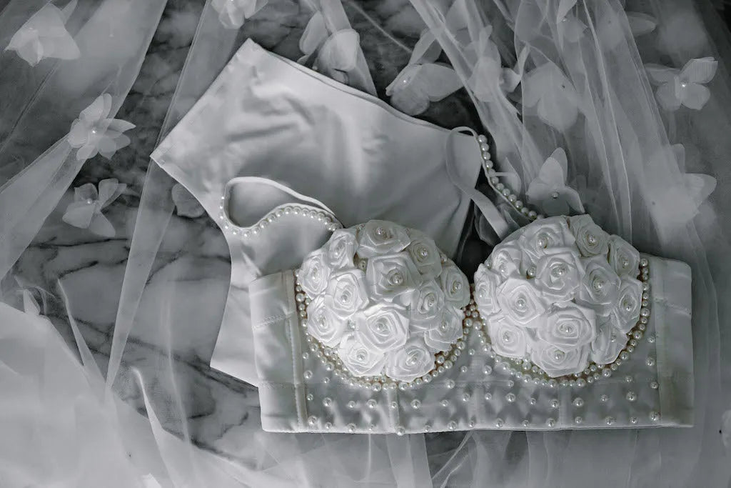 LORA Beaded 3D Flower Decoration Top