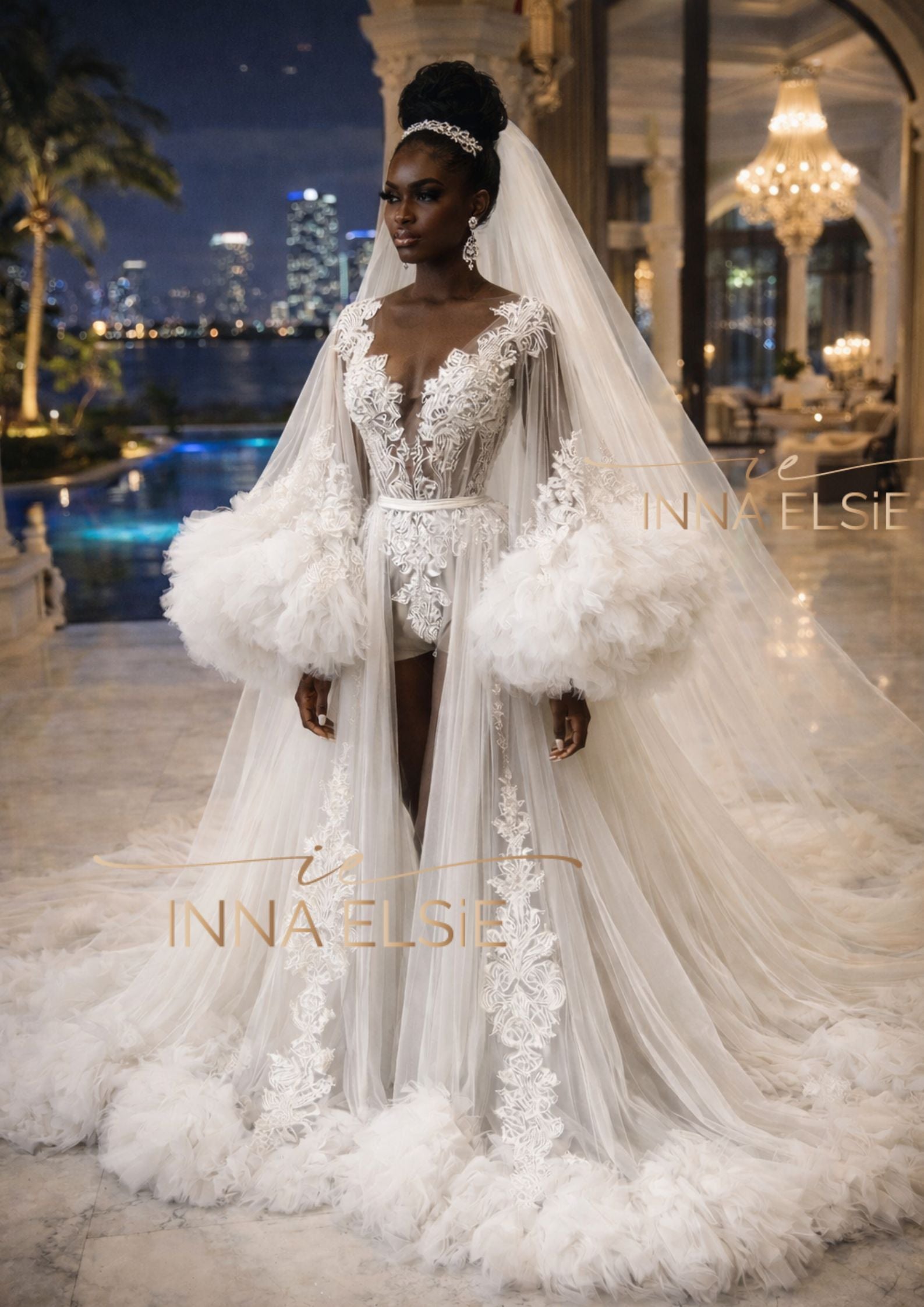 GABIANNA Couture Tulle Bridal Robe