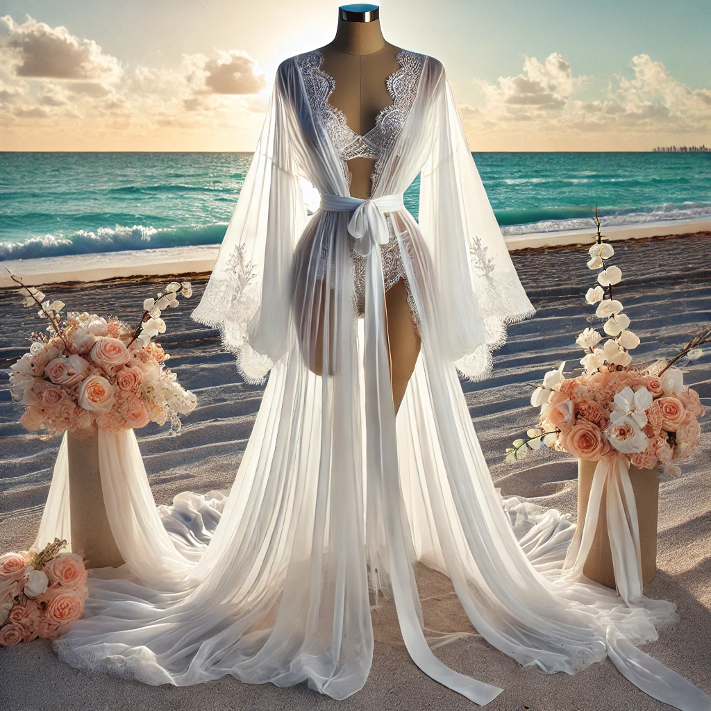 FAENA CHIFFON Bridal Robe