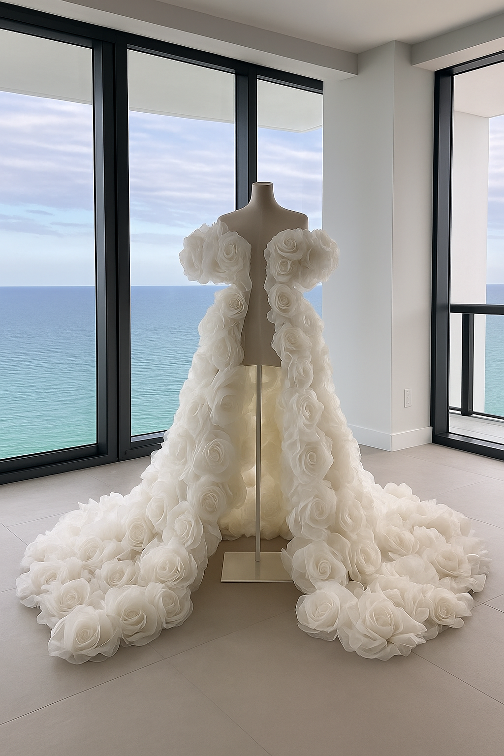 AMIRA Luxury Couture Bridal Cape Robe