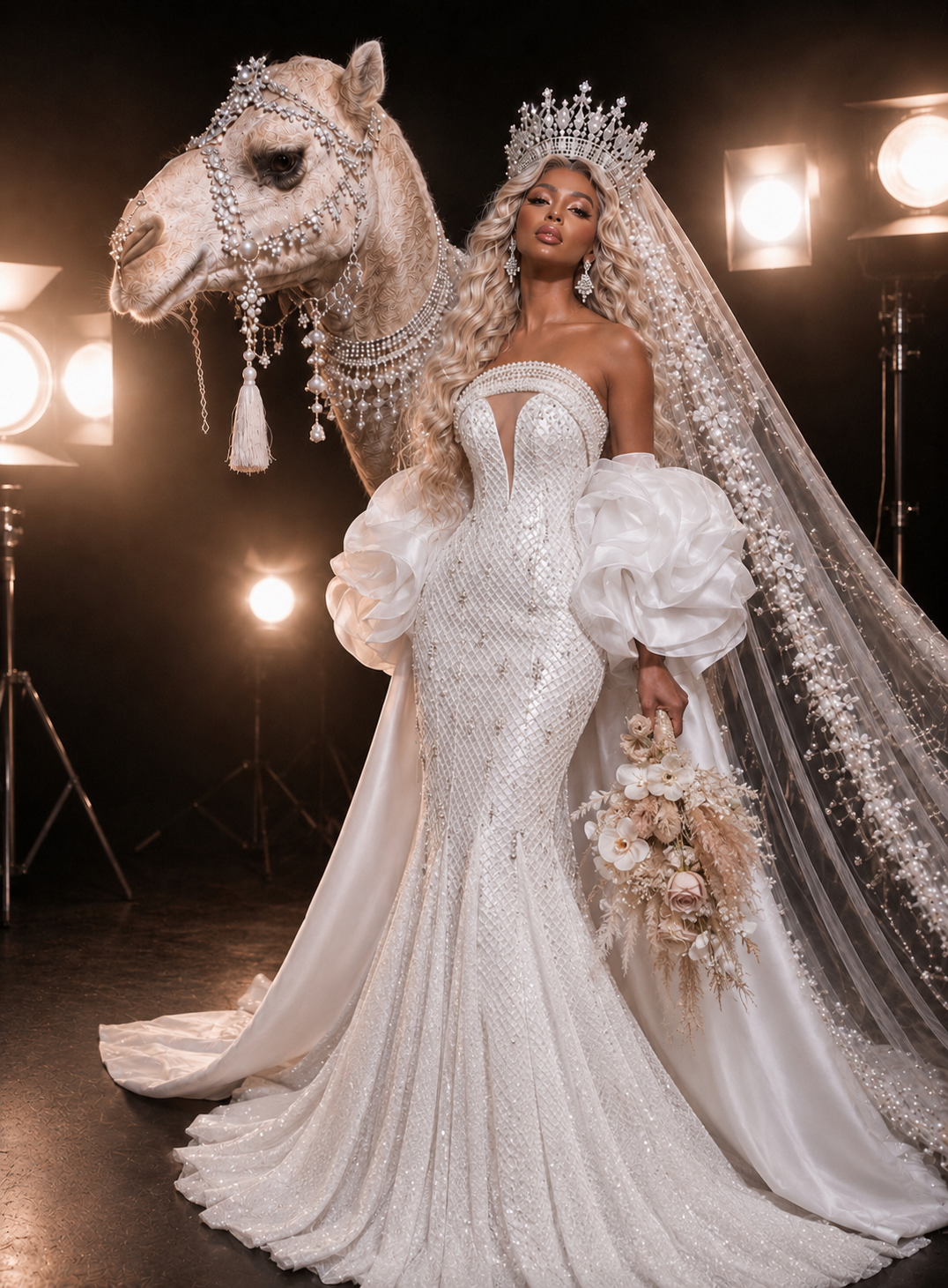 GAYA Wedding Dress With Cape