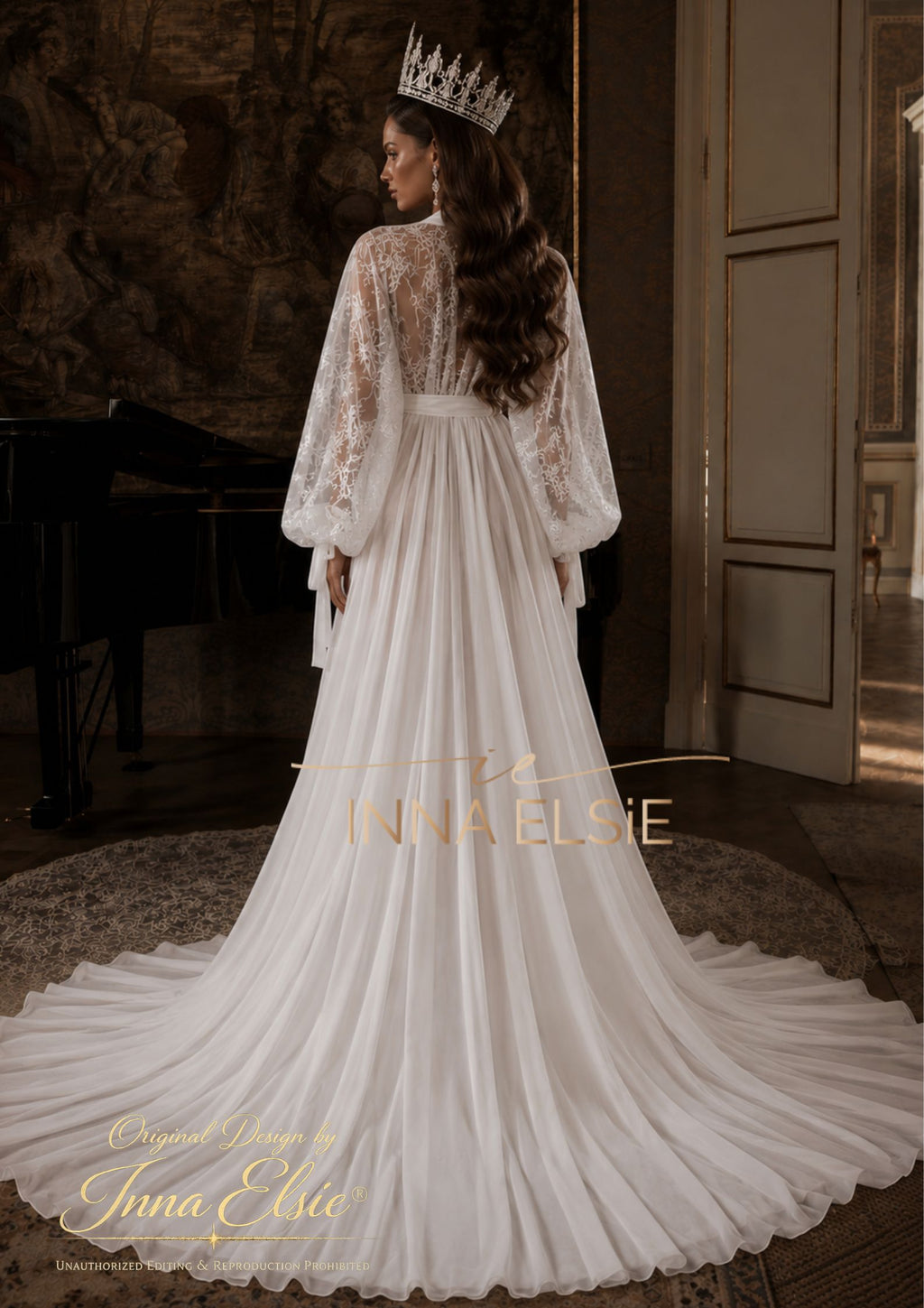 KAMILA Chiffon Bridal Robe