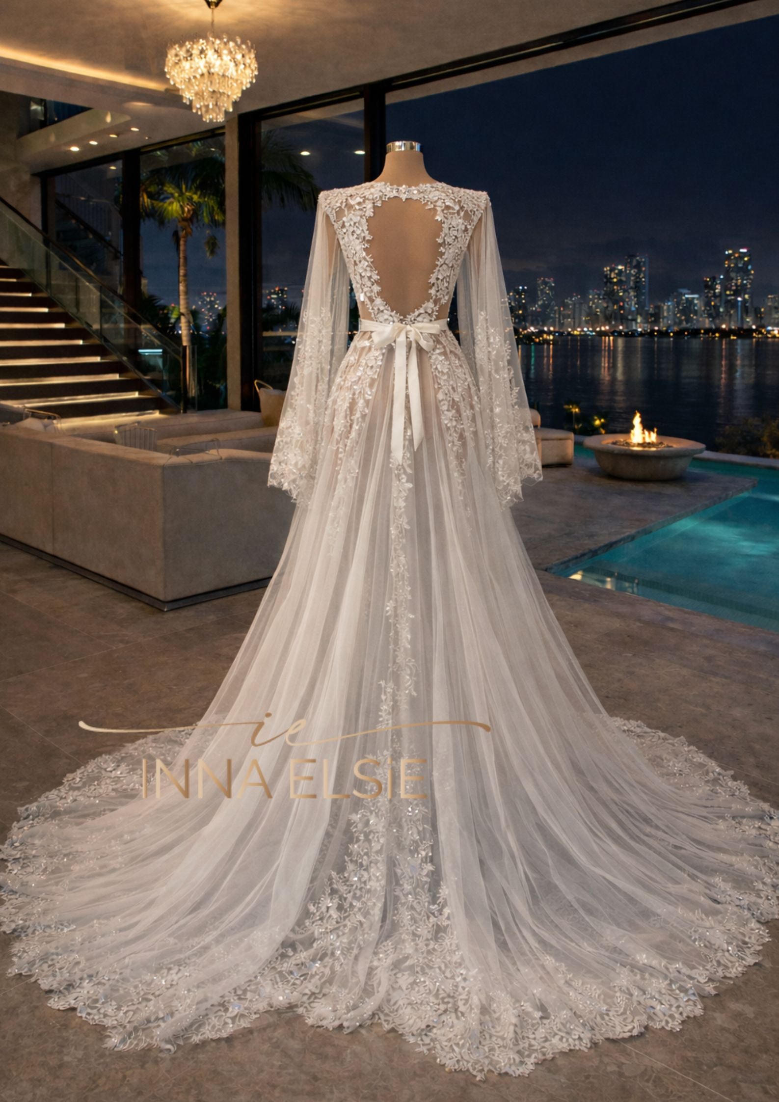 FATIMA TULLE BRIDAL ROBE