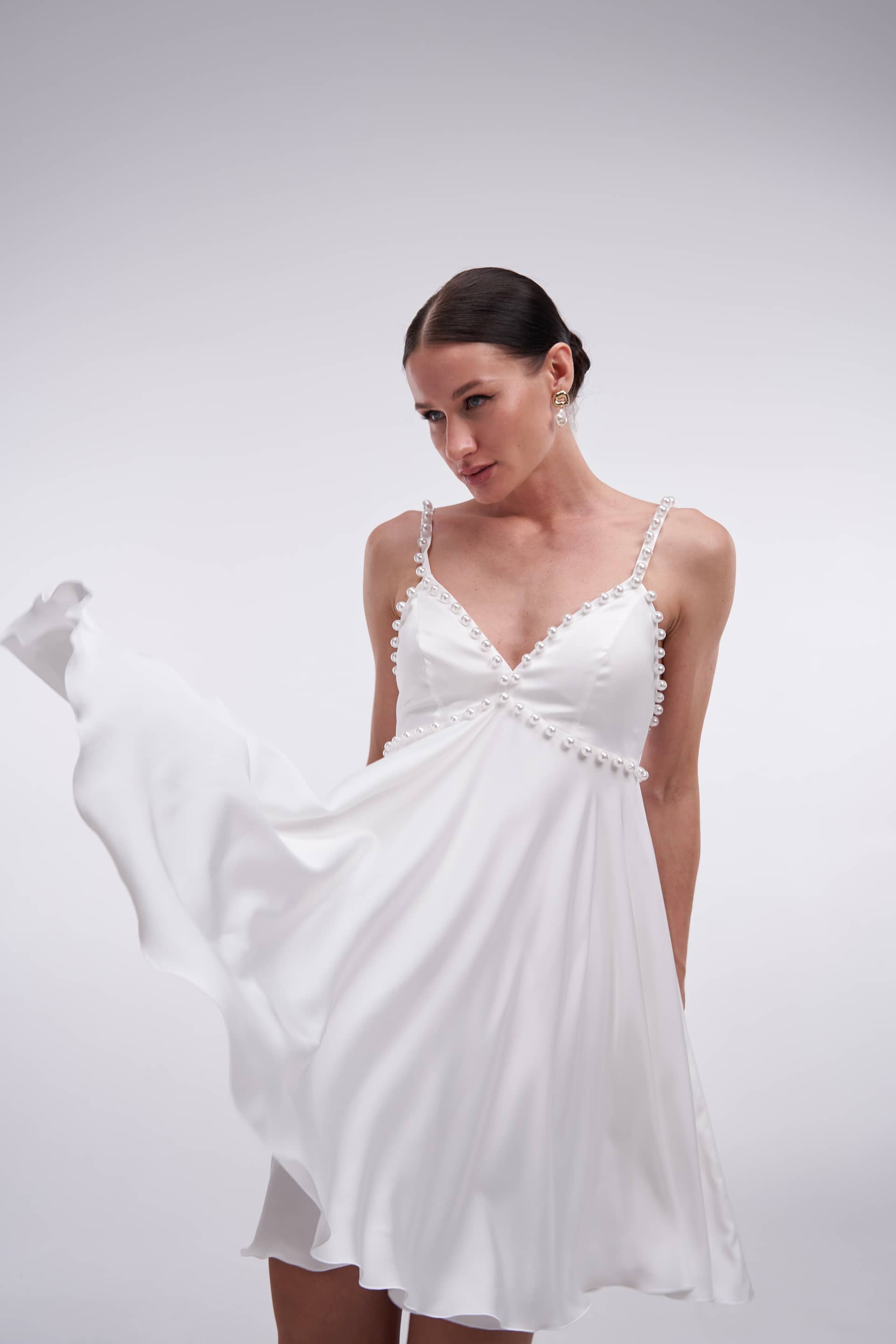 SAVELIA silk slip dress