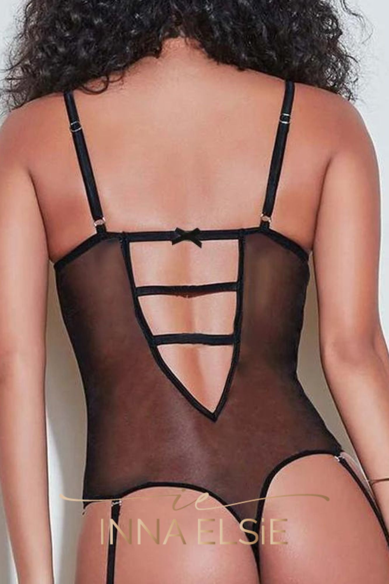 Luna Black Bridal Bodysuit