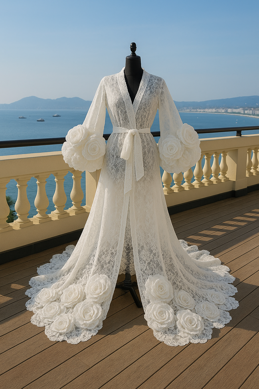 DANIA Luxury Lace Bridal Robe