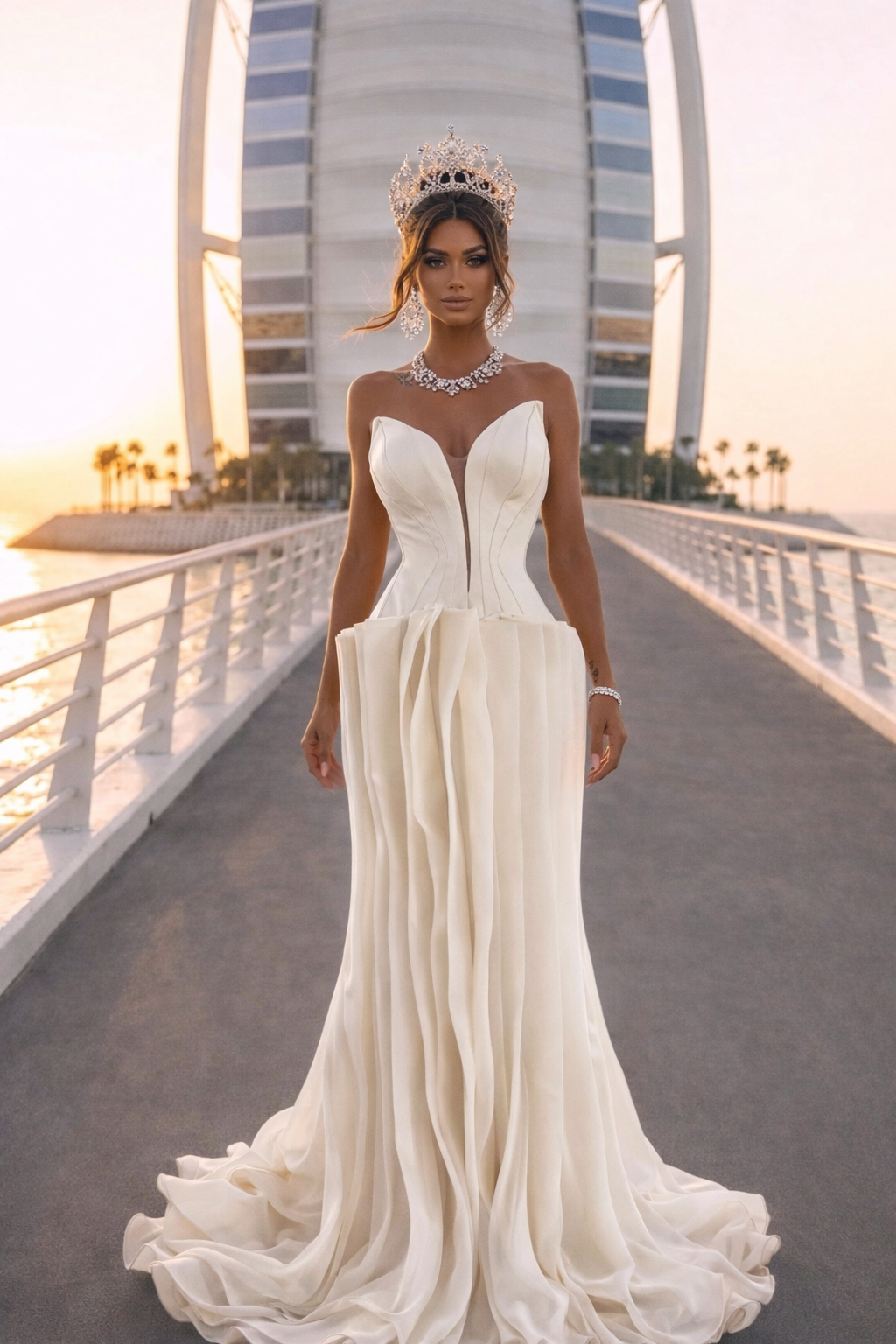 SERAPHINA Sculpted Royal Minimal Gown