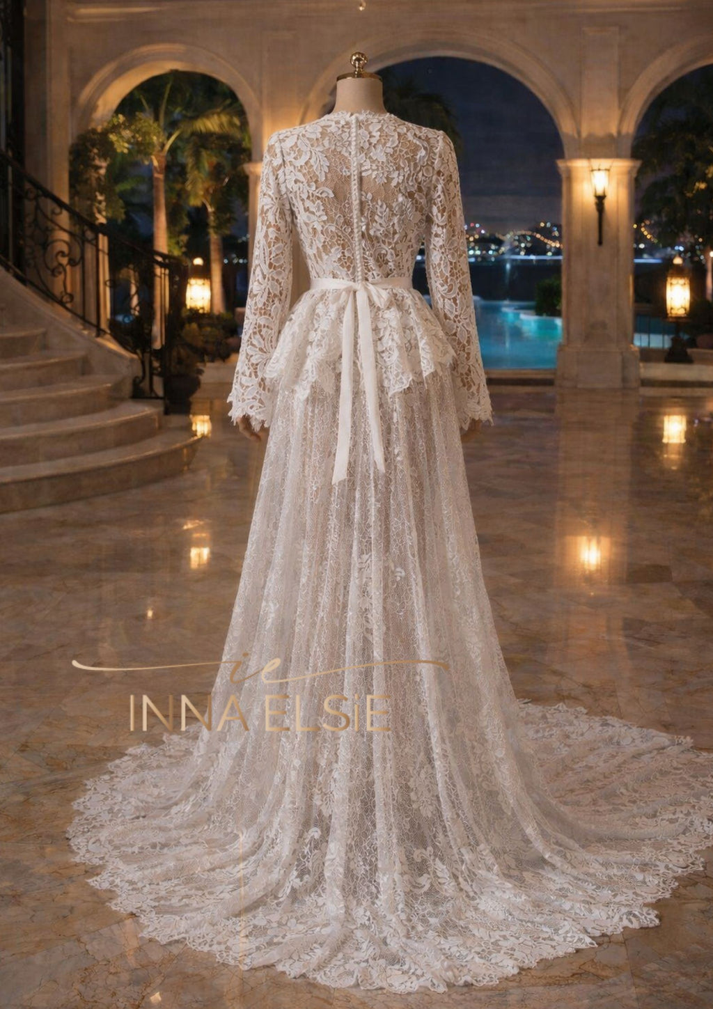 MANDANA COUTURE LACE ROBE