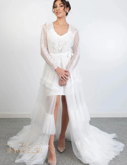 SERENA chiffon luxury bridal robe