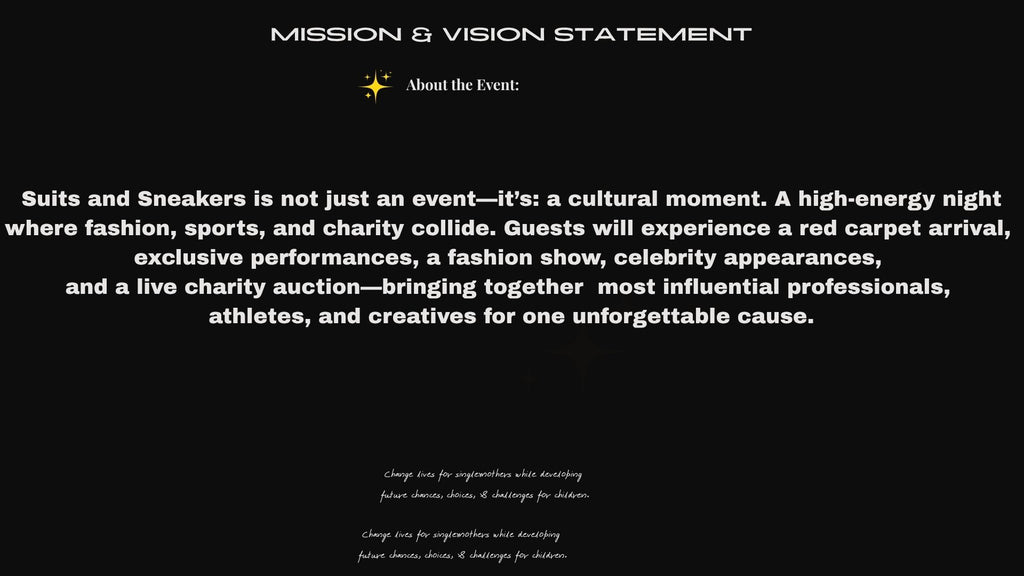 GENERAL ENTRANCE (Donation): ATTEND SUITS AND SNEAKERS – PROCEEDS SUPPORT CHARITY