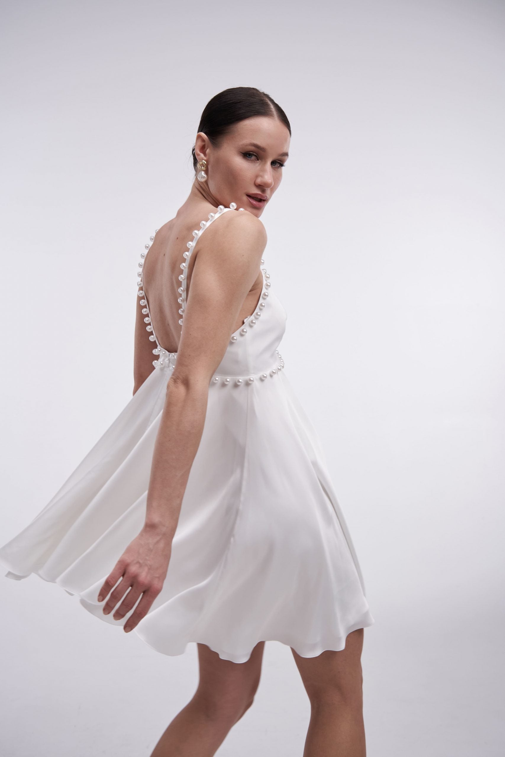 SAVELIA silk slip dress