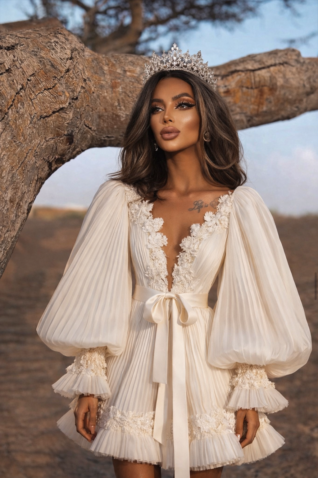 KRISTI Ruffles Bridal Robe