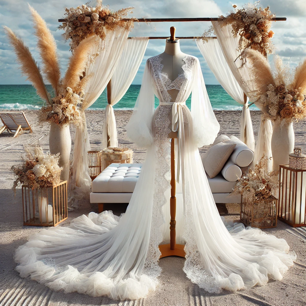 ANNELIA Chiffon Bridal Robe