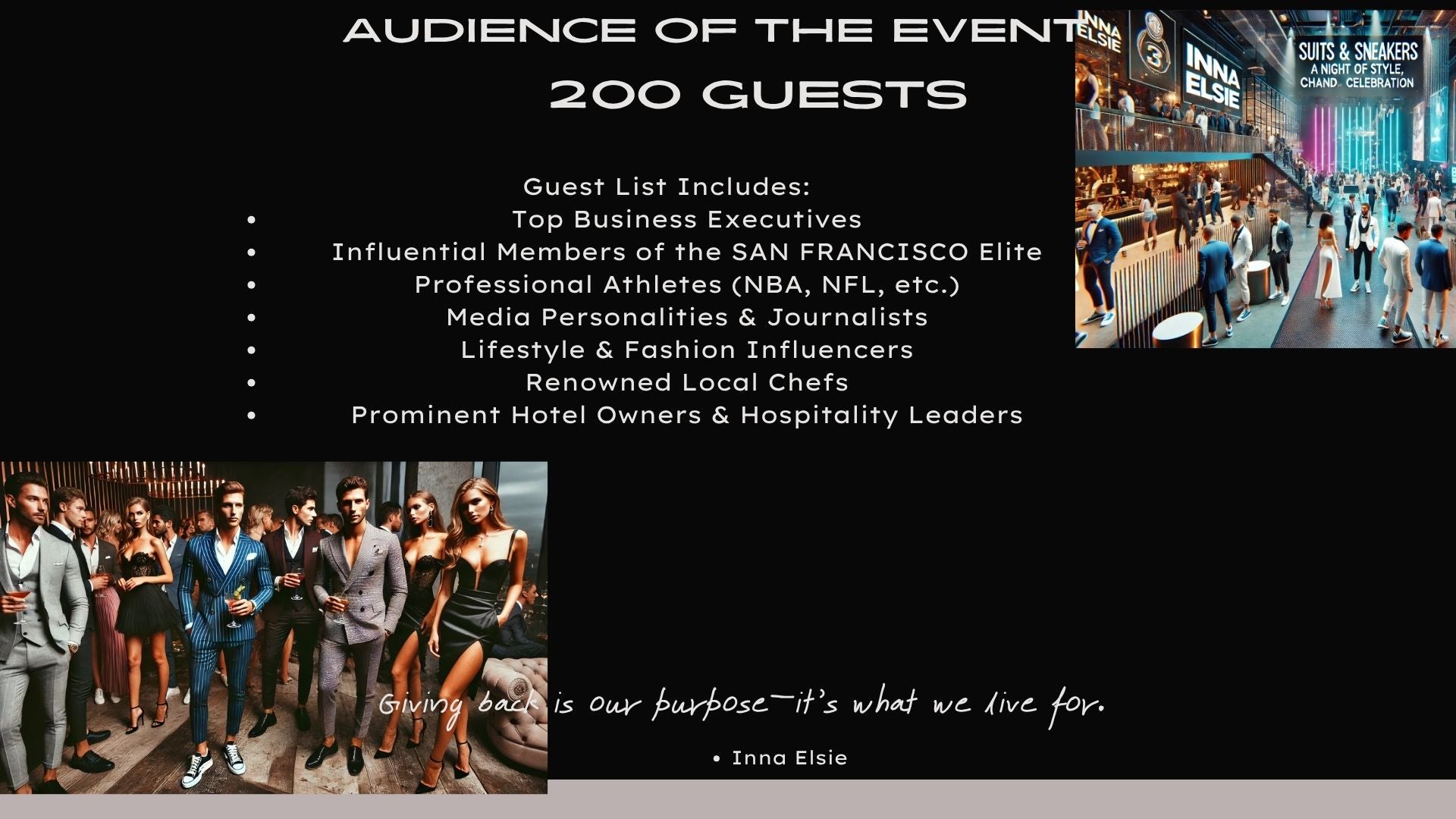 GENERAL ENTRANCE (Donation): ATTEND SUITS AND SNEAKERS – PROCEEDS SUPPORT CHARITY