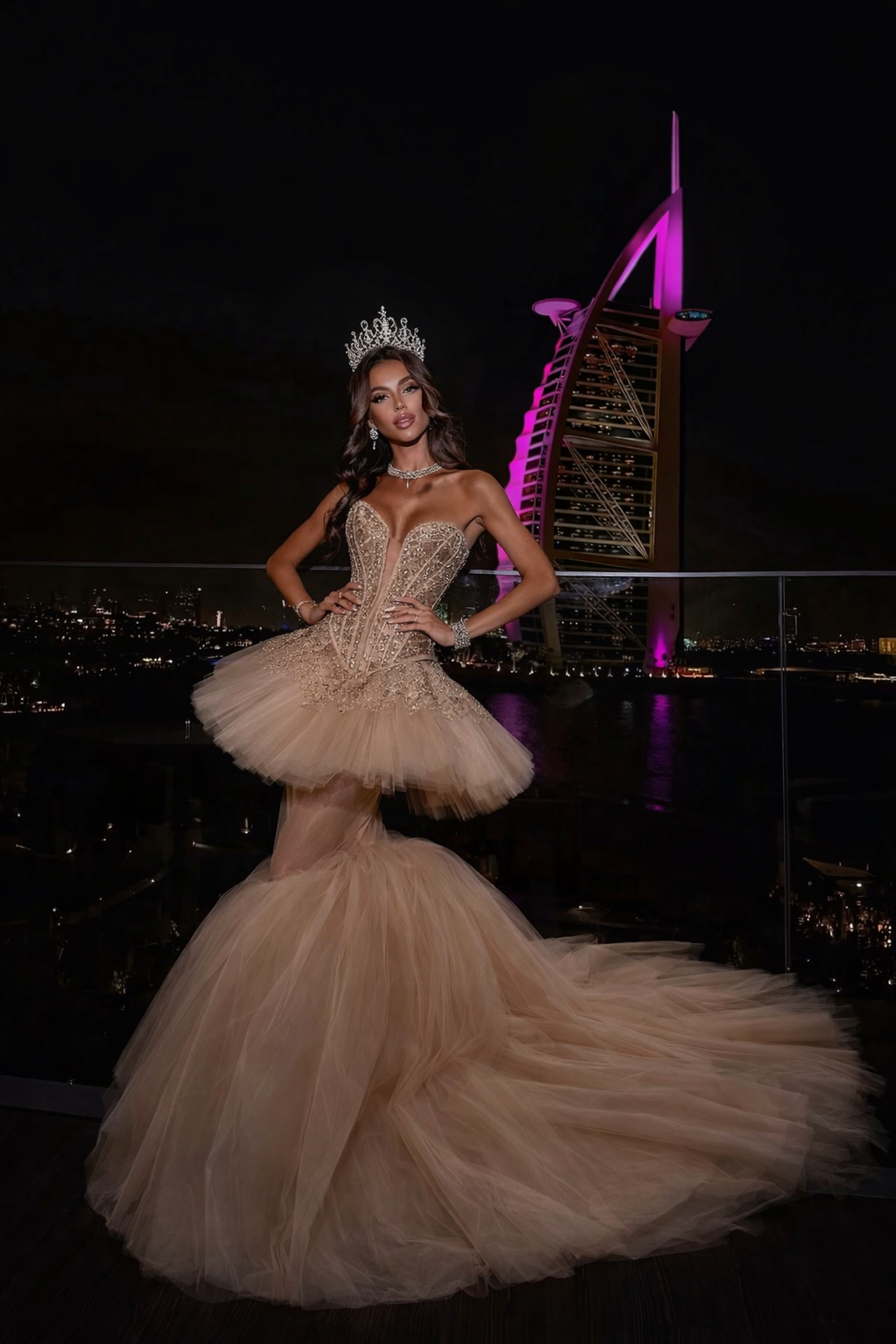 ADRIANA CHAMPAGNE Couture Dress