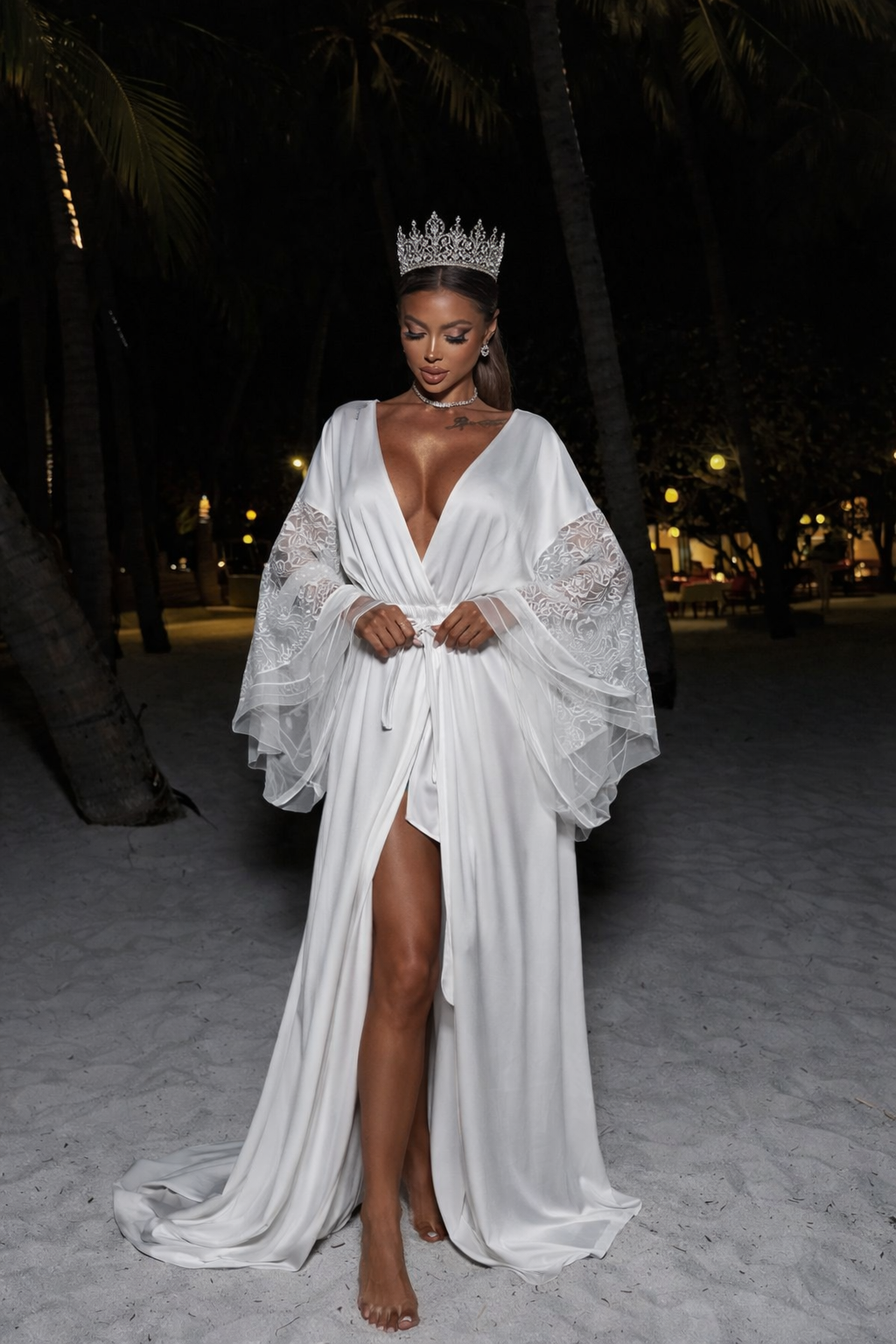 PORSHA Silk Bridal Robe