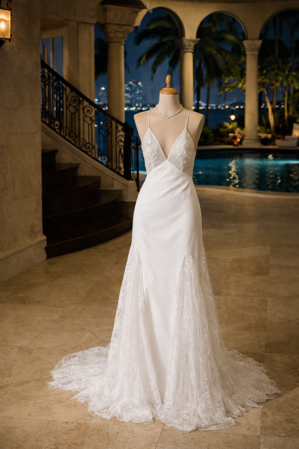 VILENA Crystal-Embellished Slip Dress – Versatile Elegance