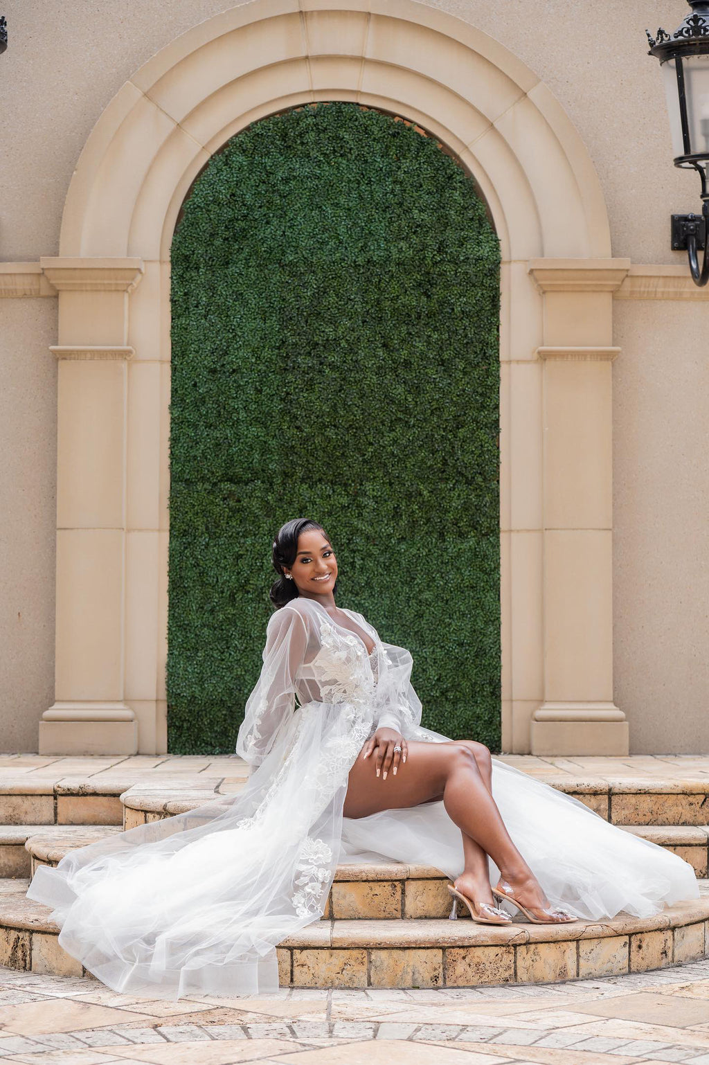 ASHLEY Bridal Lace Robe// CELEBRITY CHOICE