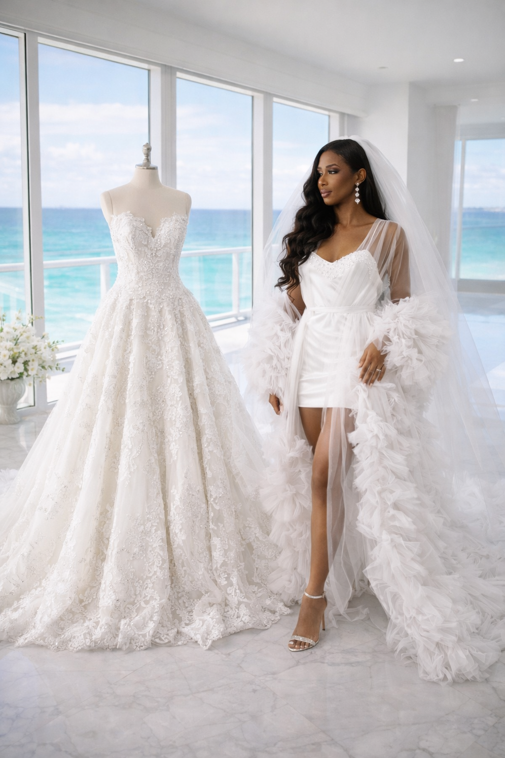 Kelsey Tulle Bridal Robe