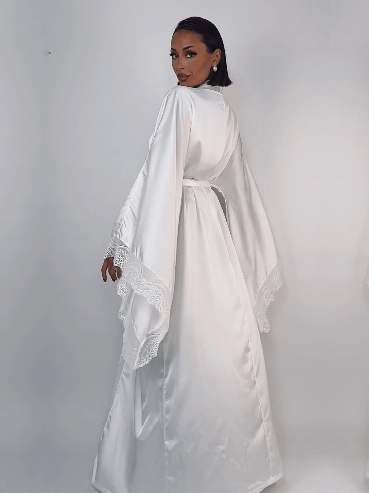 JORDANA Silk White Robe