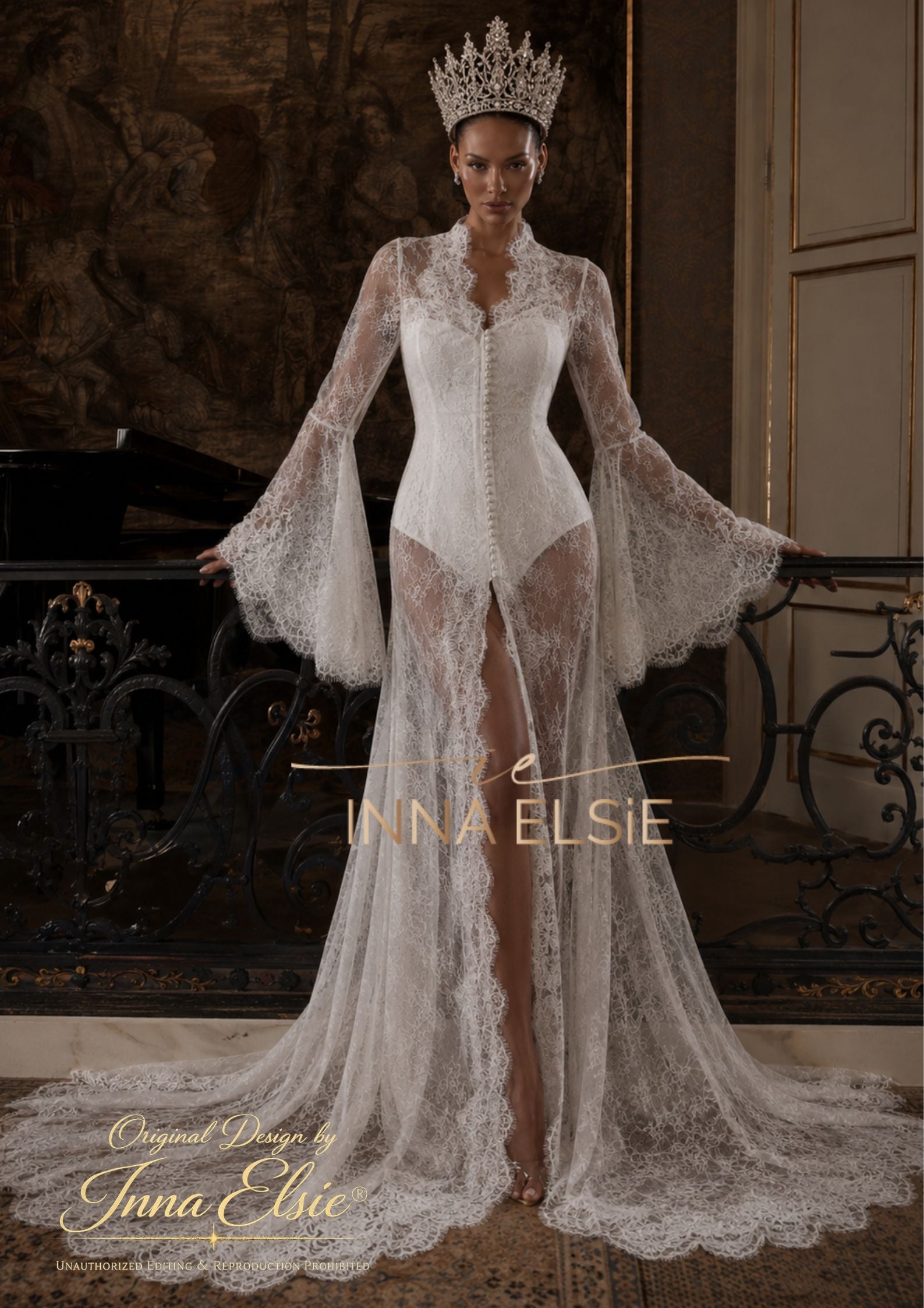 STEFANI Bridal Lace Robe