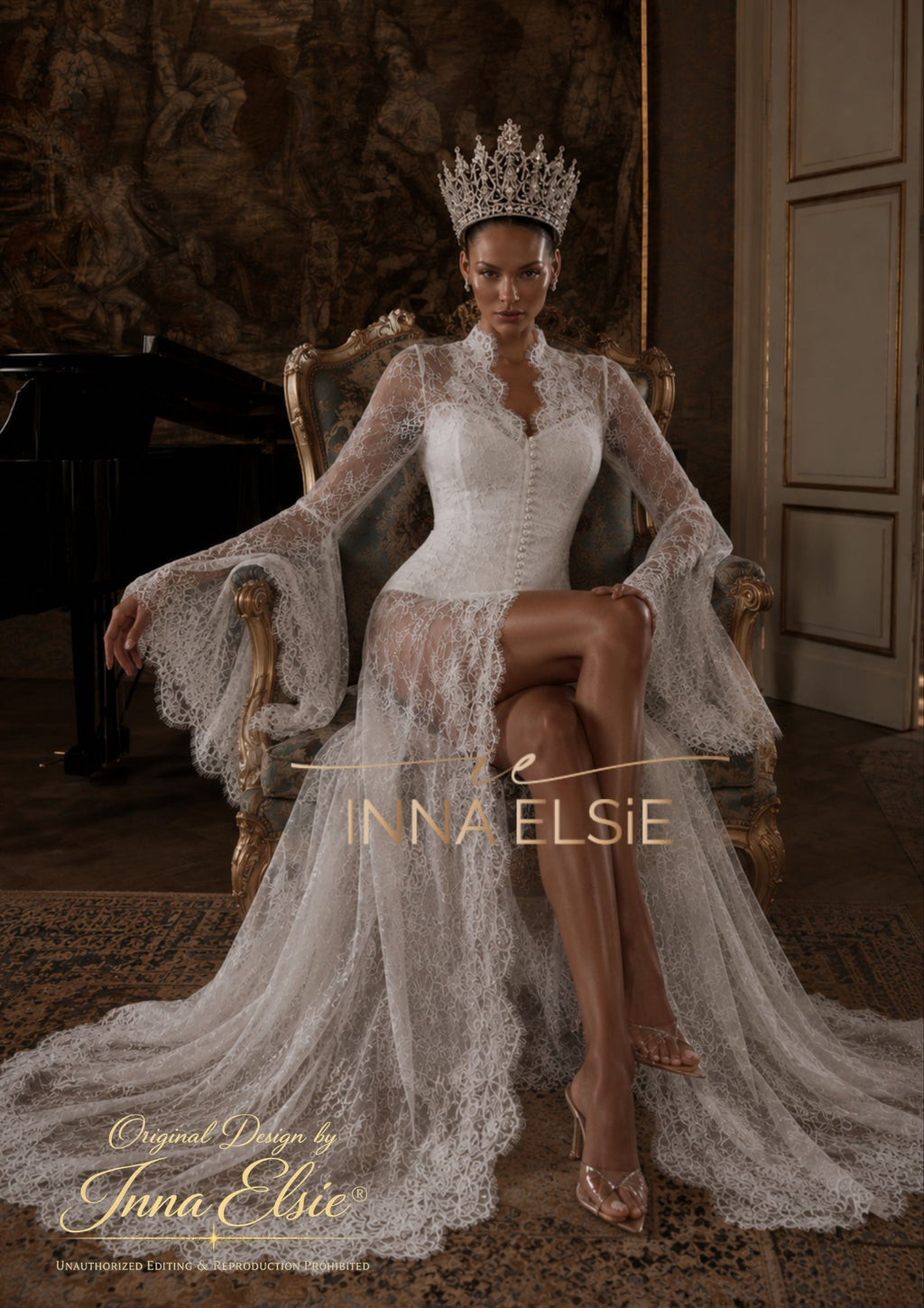STEFANI Bridal Lace Robe
