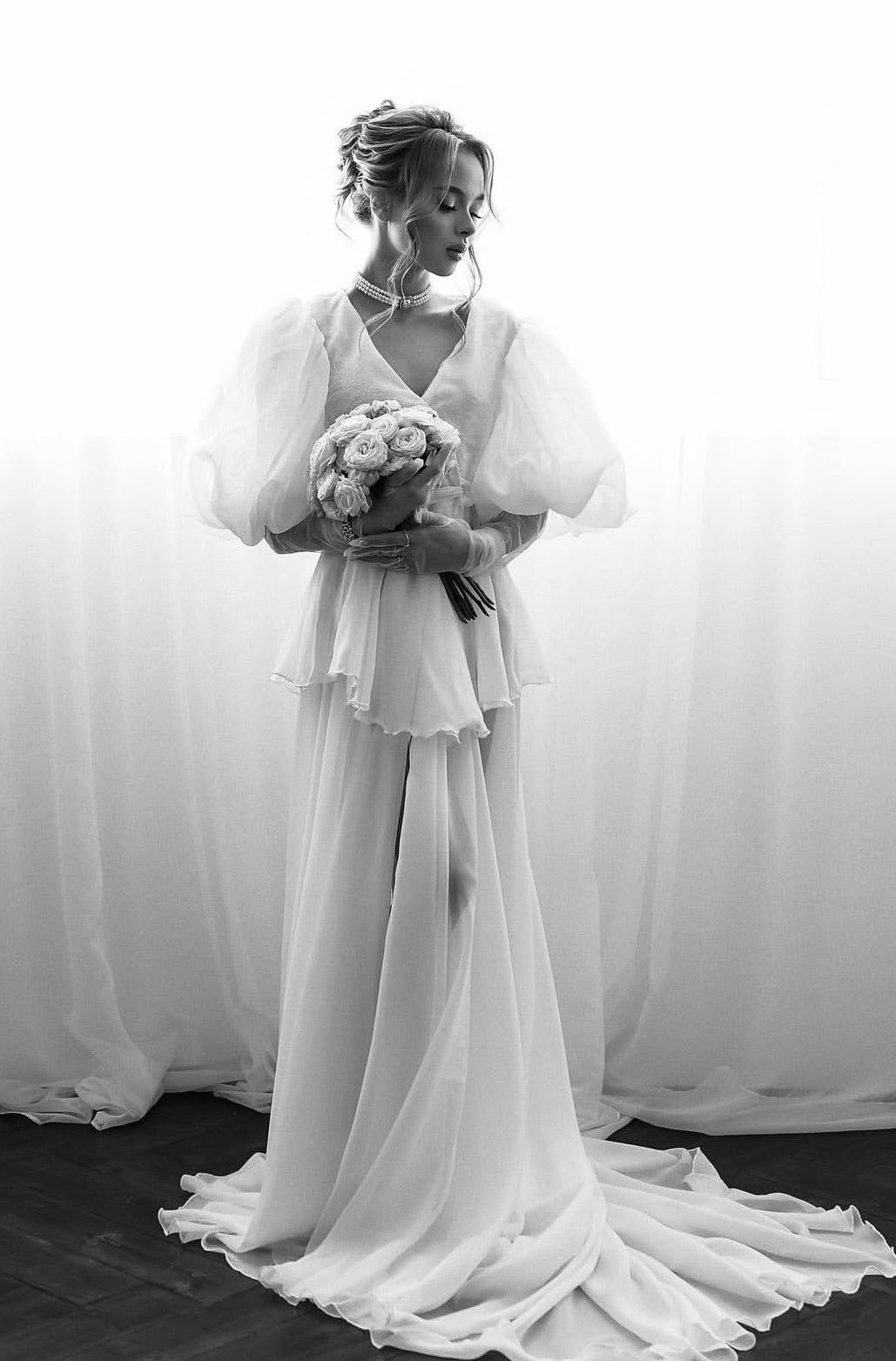 MALIKA Chiffon Bridal Robe