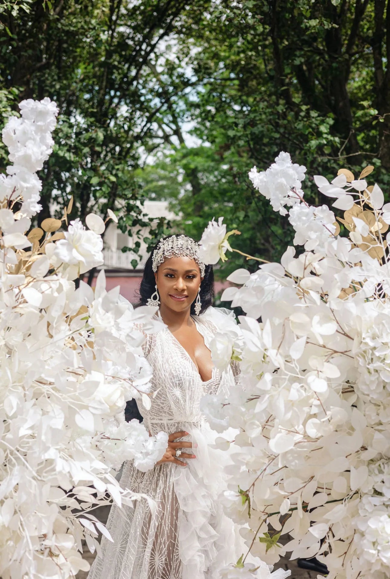 VIVIANA Luxury Bridal Robe with Puffy Sleeves