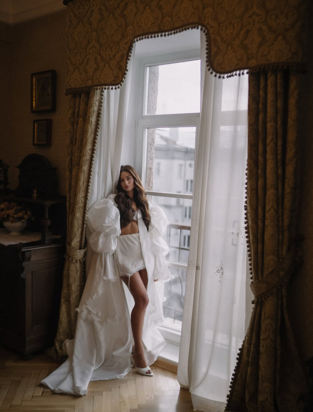 MALIKA Couture Bridal Robe Cape