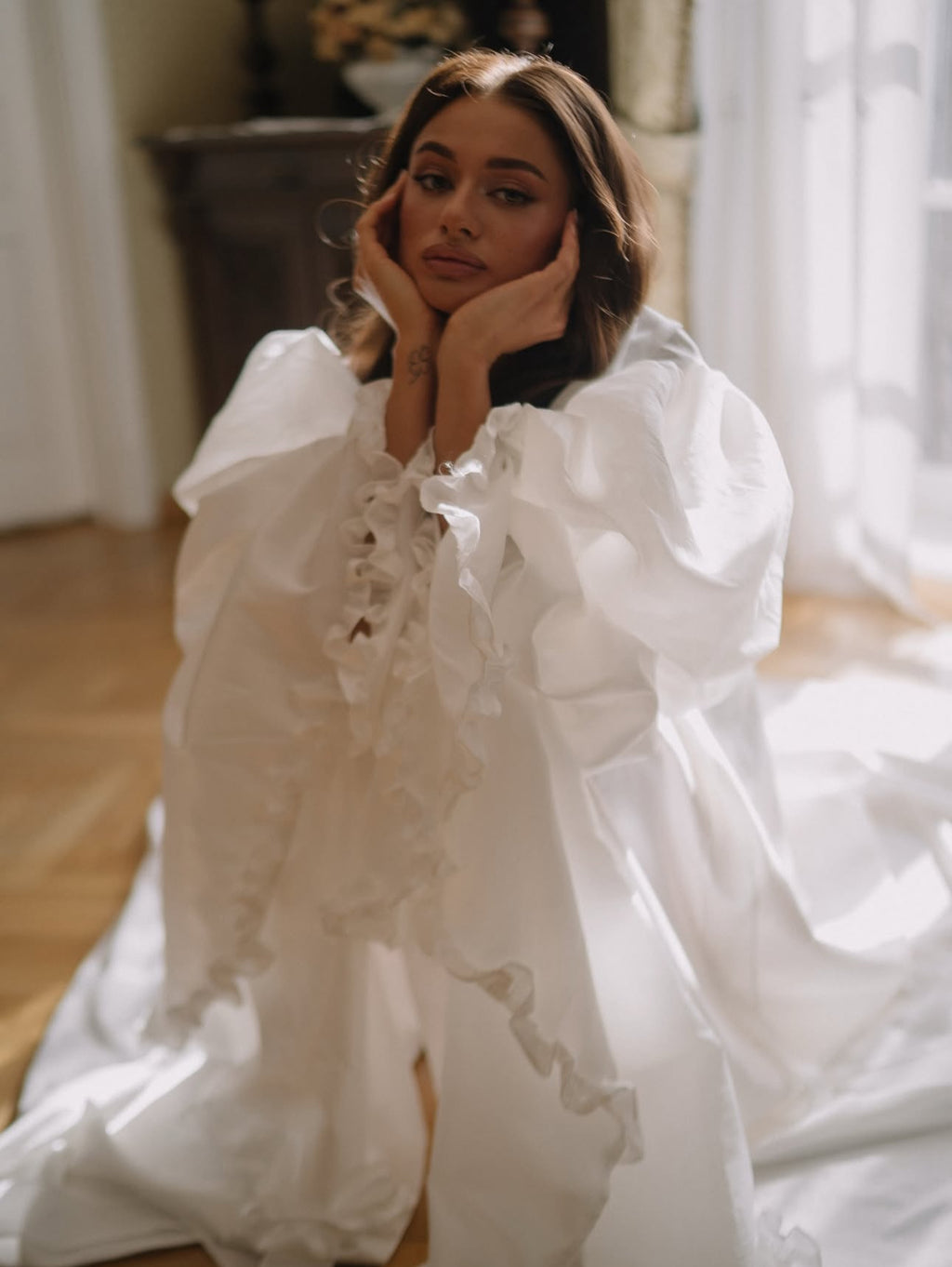 MALIKA Couture Bridal Robe Cape