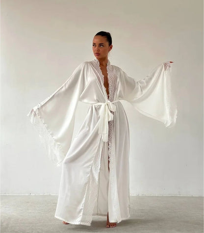 JORDANA Silk White Robe