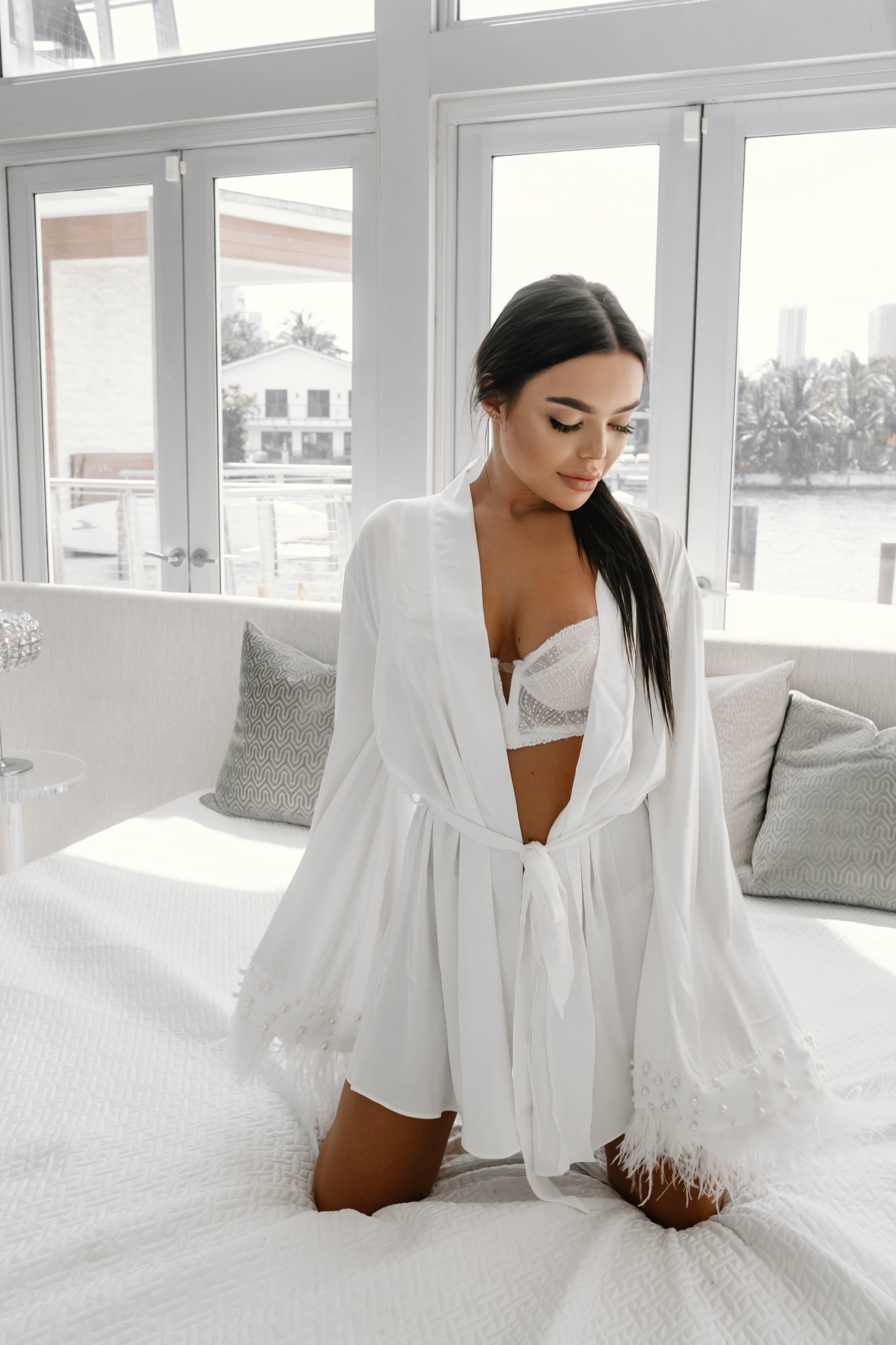 Rimma Short Silk Robe