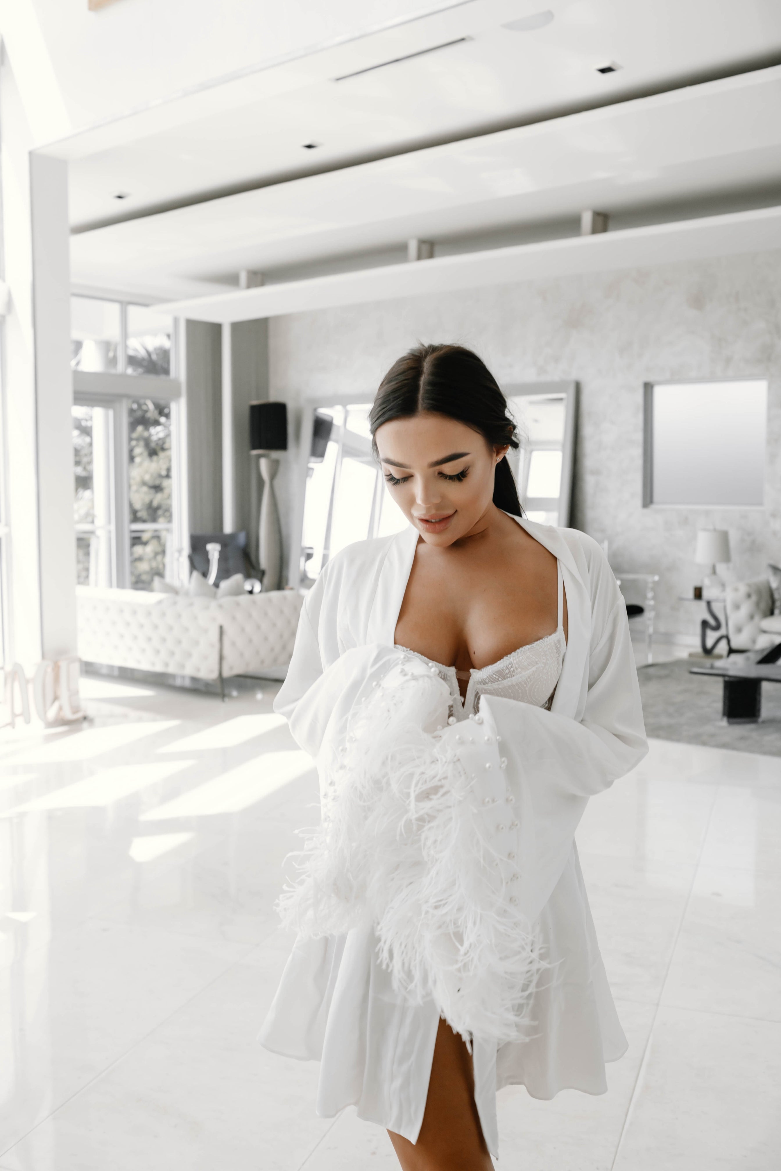 Rimma Short Silk Robe