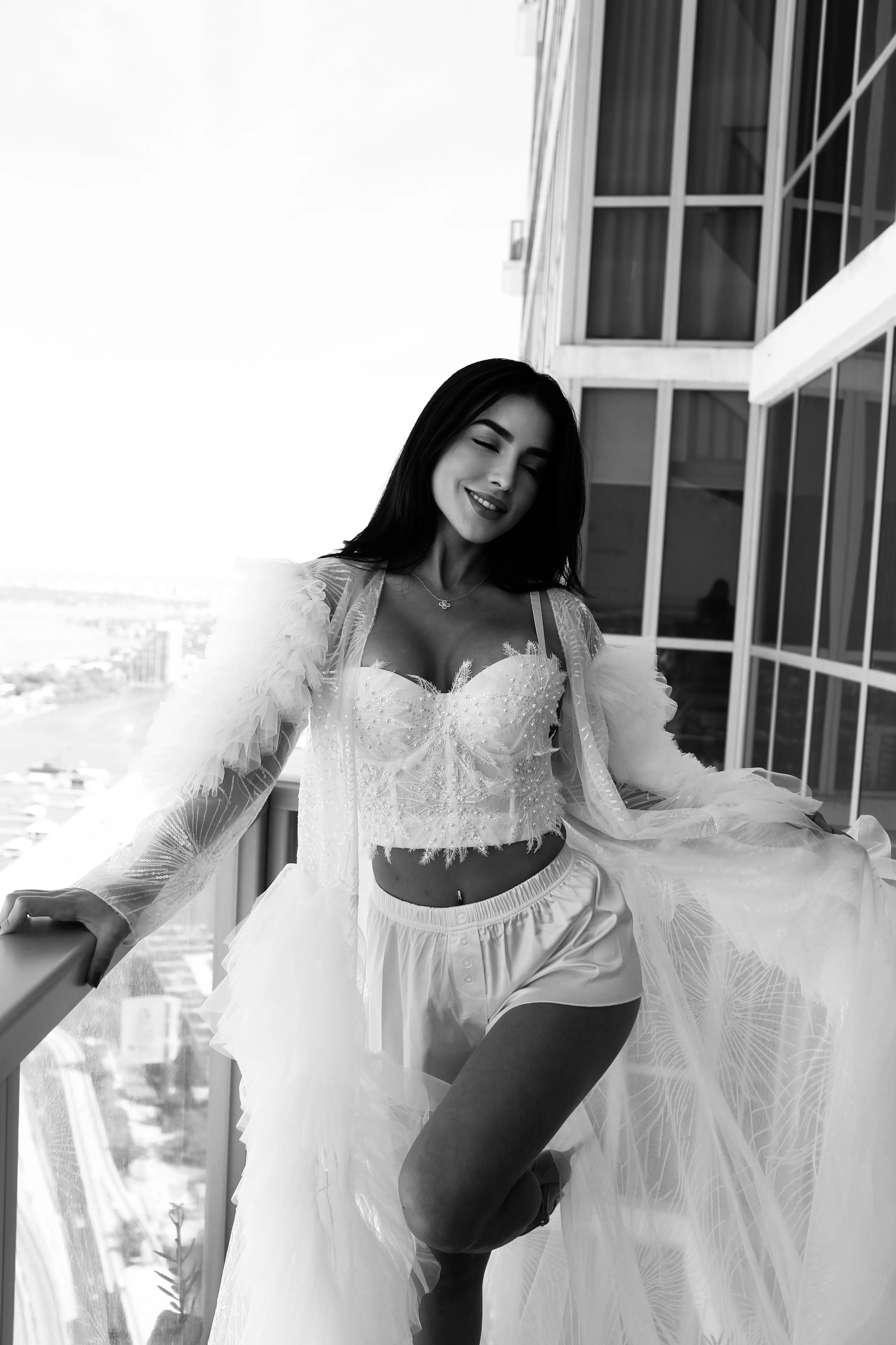 JADA Pearl Beaded Embroidered Top