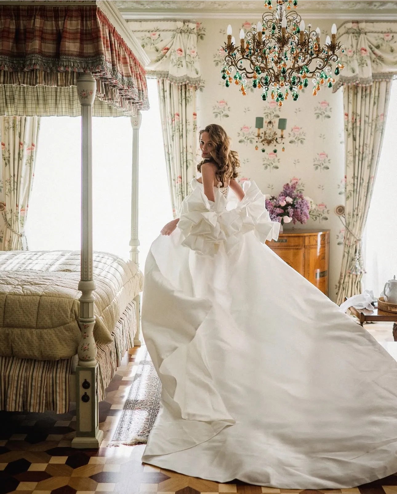 OLINA Silk Bridal Cape