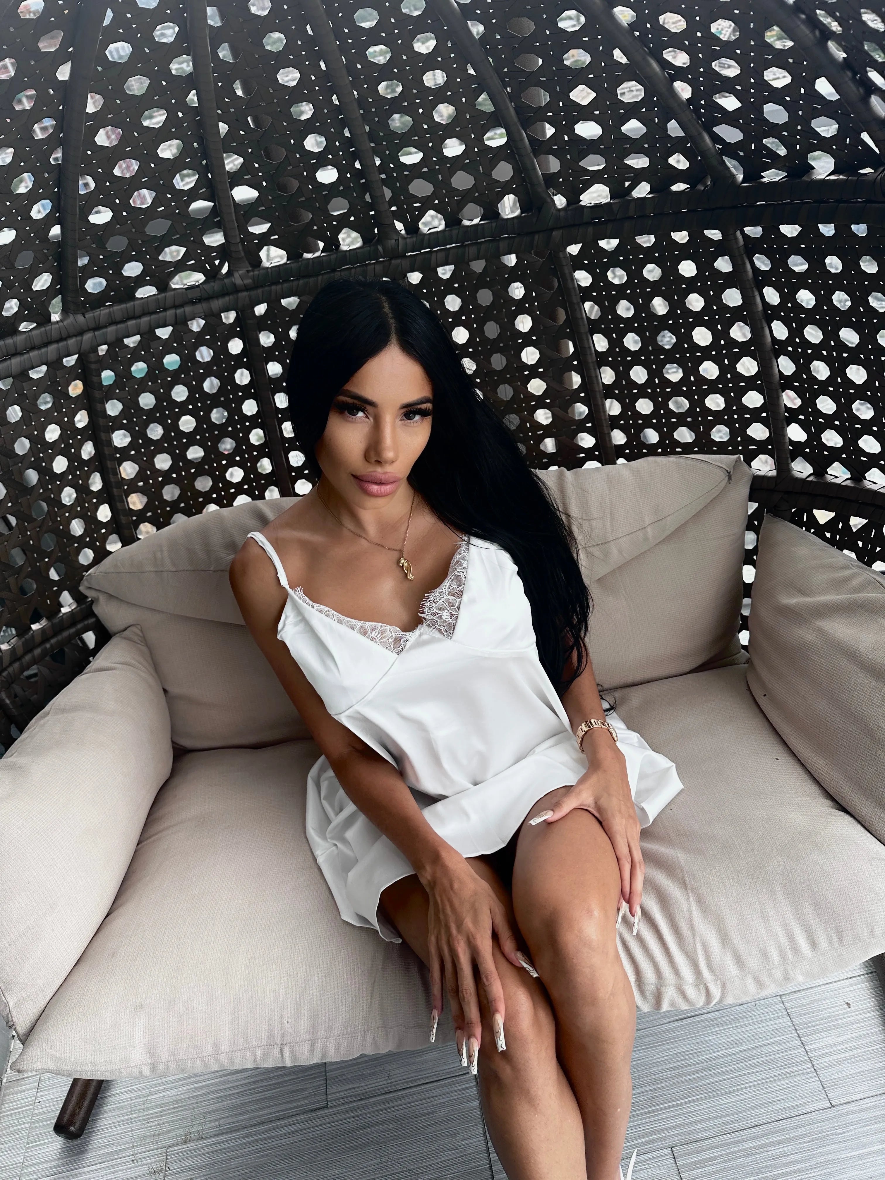 DANA silk slip dress