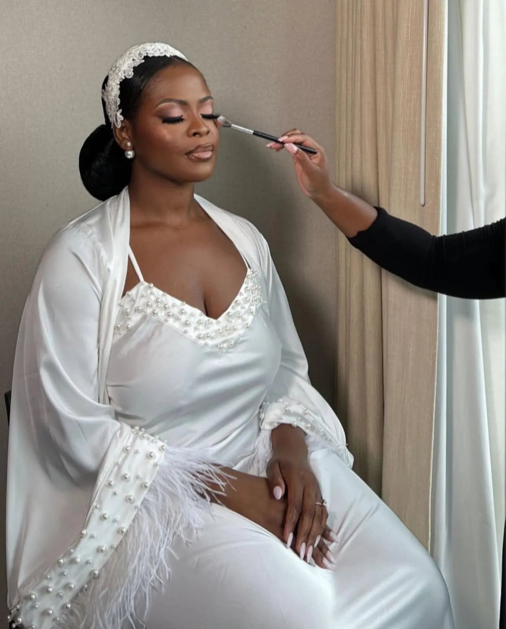 Rimma Long Silk Bridal Robe