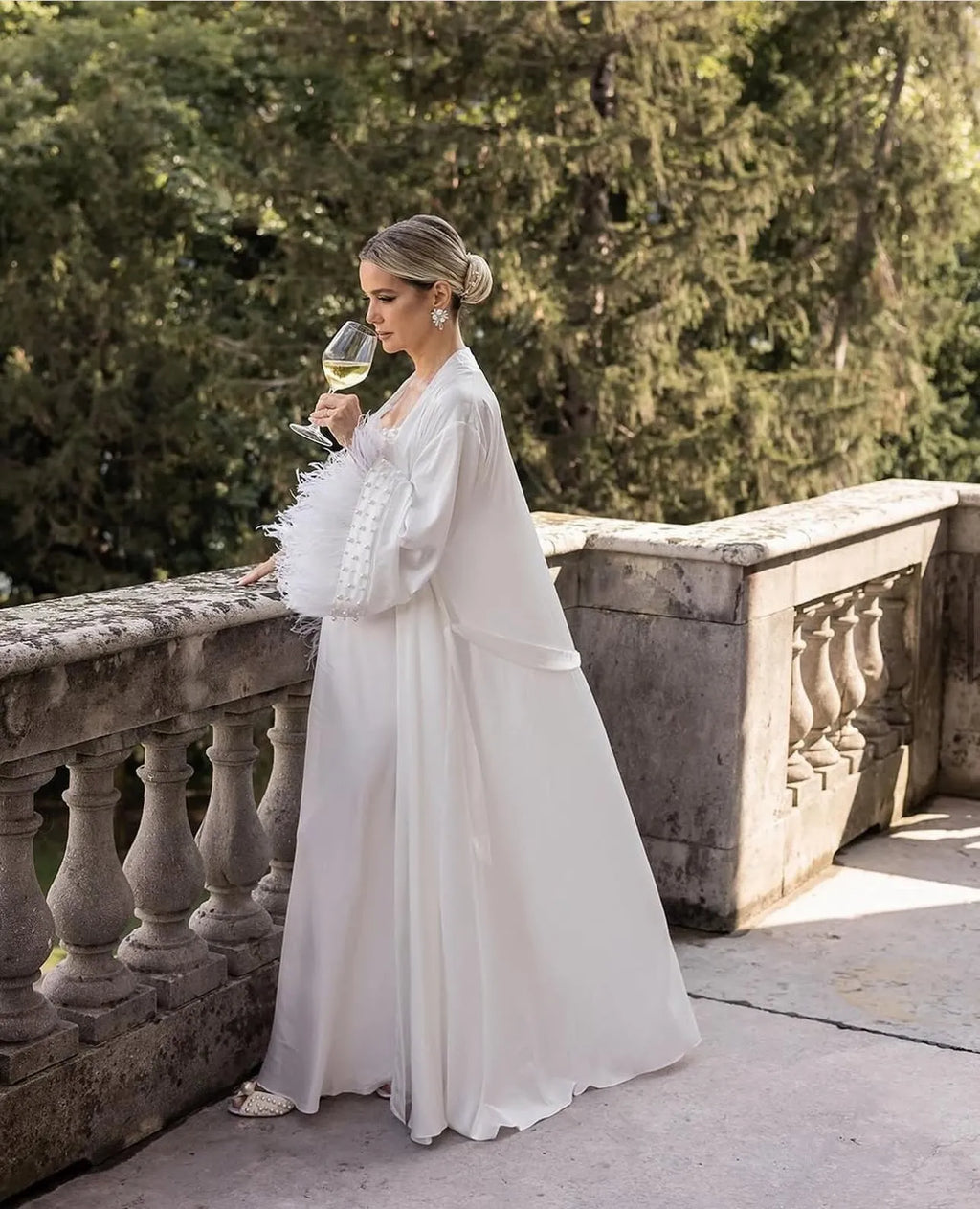 Rimma Long Silk Bridal Robe