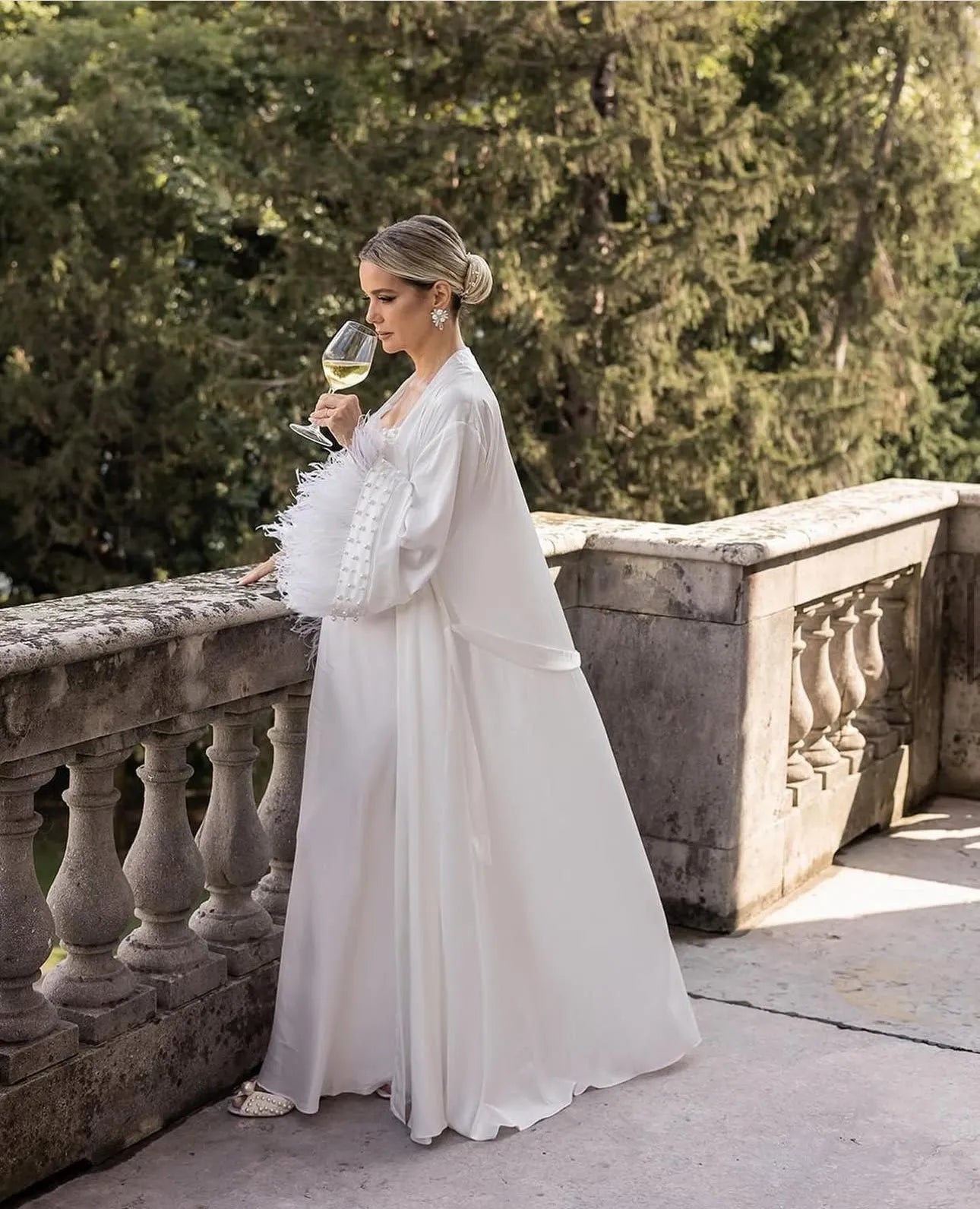 Rimma Long Silk Bridal Robe