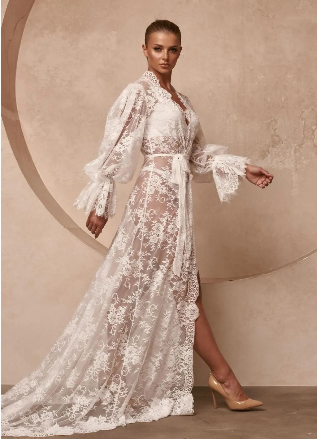 AURORA Lace Luxury Bridal Robe